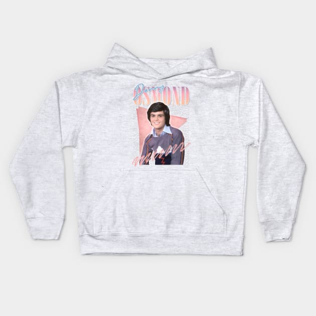 Donny Osmond - Retro 70s Aesthetic Fan Design Kids Hoodie by DankFutura